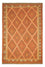 Alfombra Kelim - Splash - 294 x 207 cm - marrón