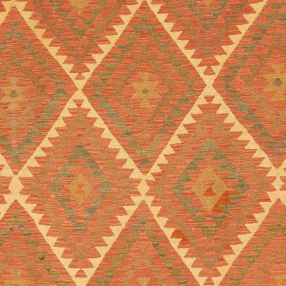 Alfombra Kelim - Splash - 294 x 207 cm - marrón
