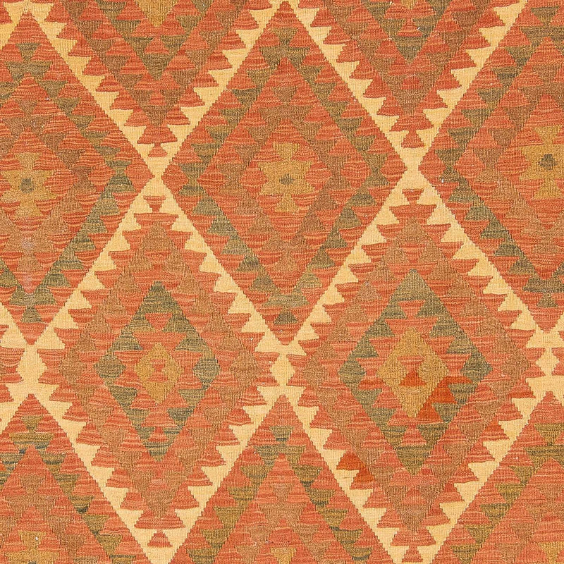 Alfombra Kelim - Splash - 294 x 207 cm - marrón