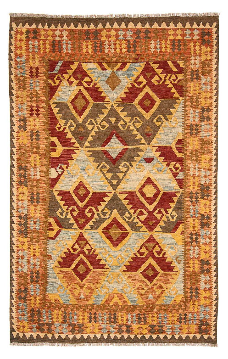 Alfombra Kelim - Splash - 305 x 199 cm - multicolor