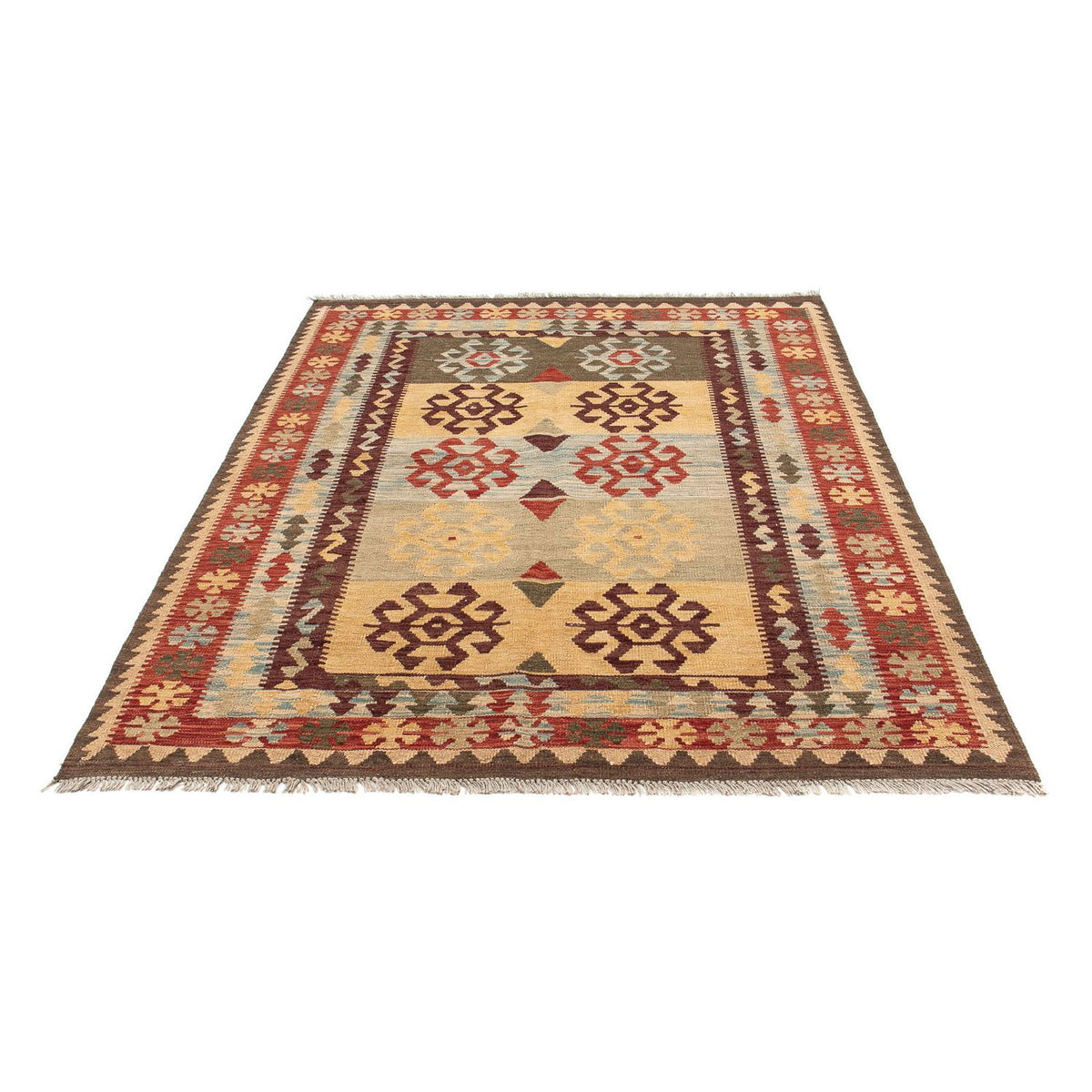 Alfombra Kelim - Oriental - 196 x 151 cm - multicolor