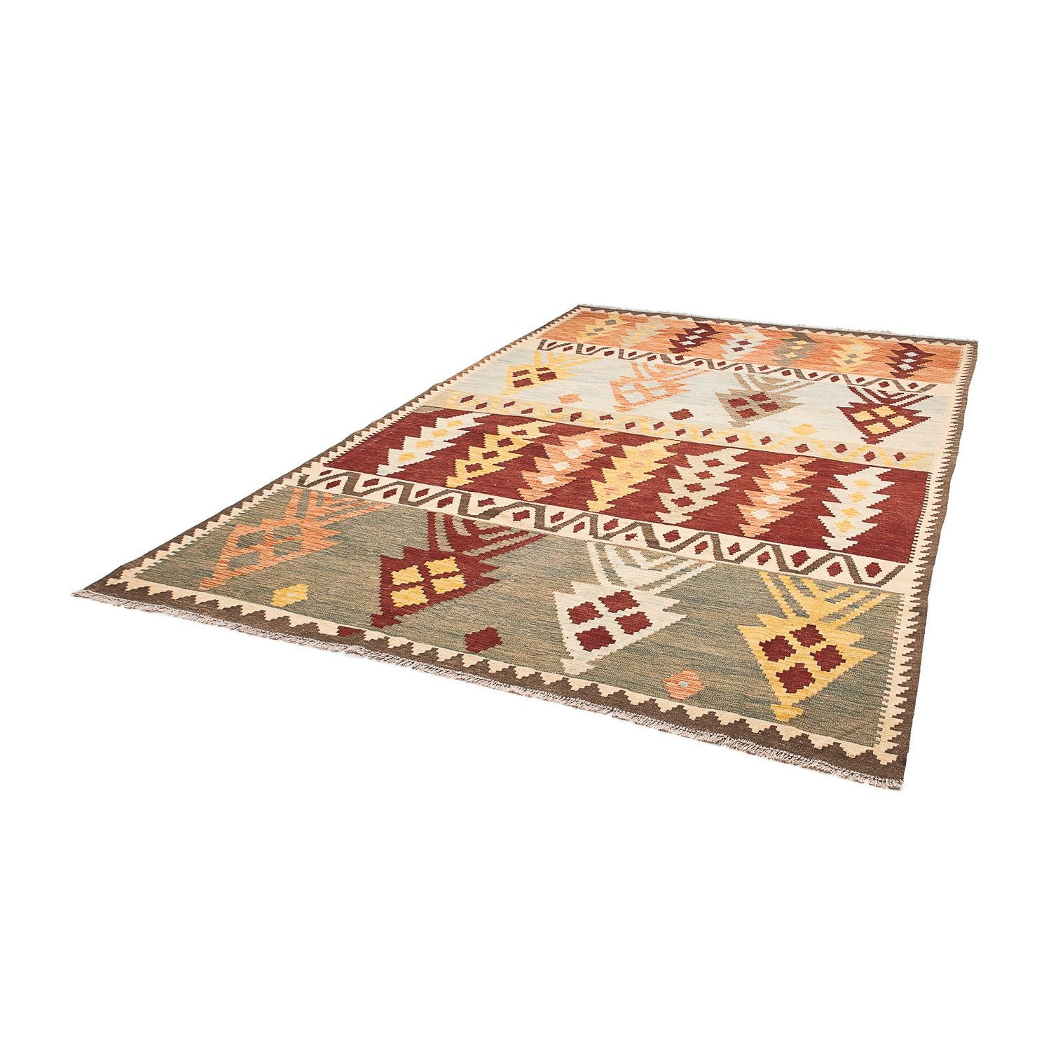 Alfombra Kelim - Splash - 295 x 194 cm - multicolor