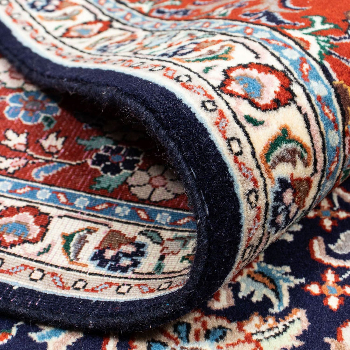 Alfombra persa - Clásica - 209 x 178 cm - azul oscuro