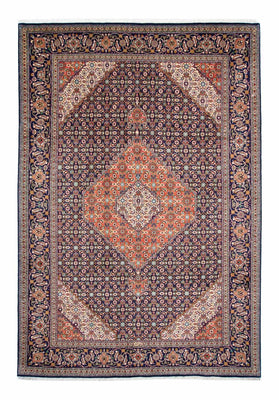 Alfombra persa - Tabriz - 309 x 209 cm - azul oscuro