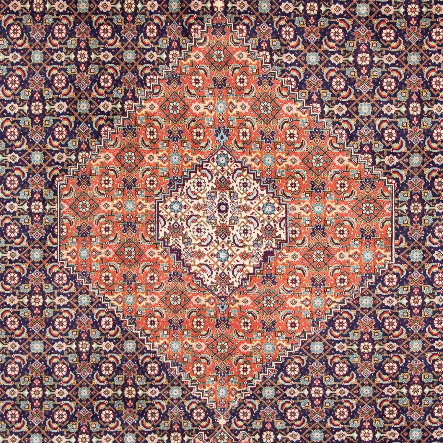 Alfombra persa - Tabriz - 309 x 209 cm - azul oscuro