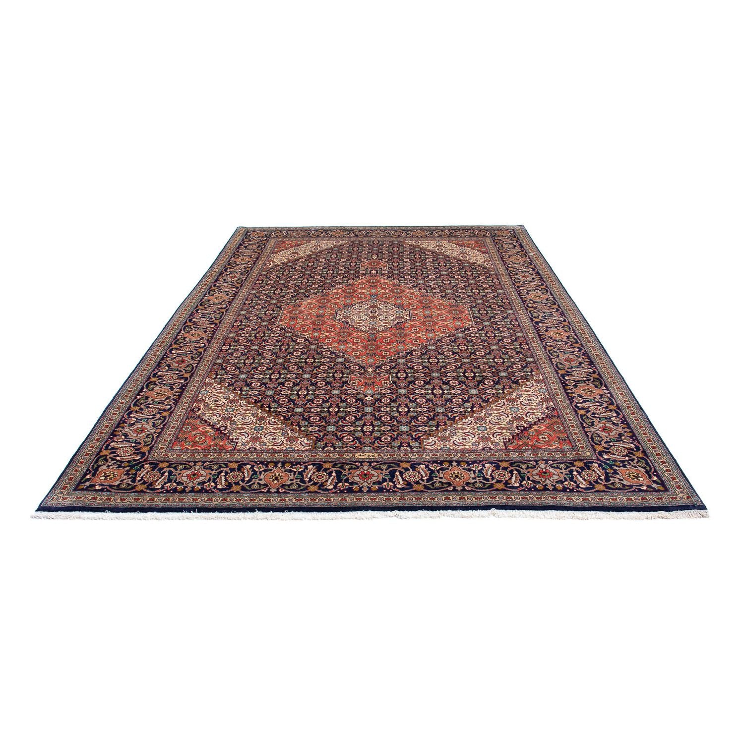 Alfombra persa - Tabriz - 309 x 209 cm - azul oscuro
