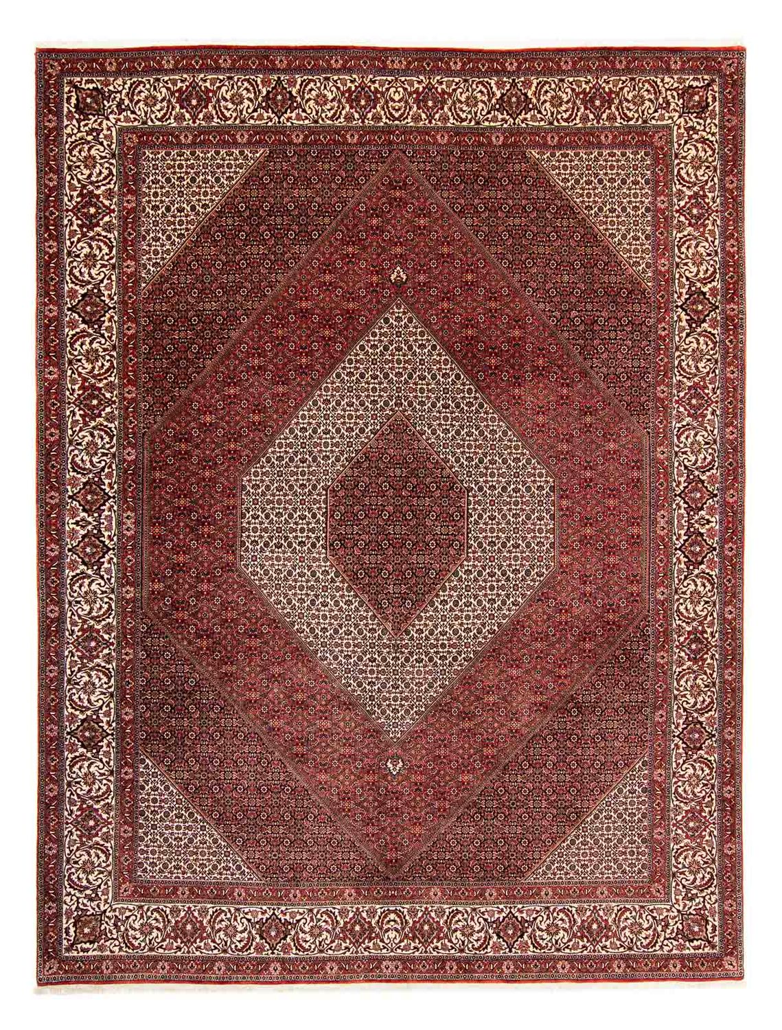 Alfombra persa - Bidjar - 397 x 296 cm - rojo oscuro