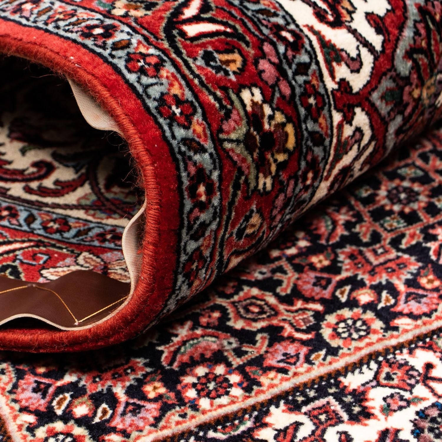 Alfombra persa - Bidjar - 397 x 296 cm - rojo oscuro