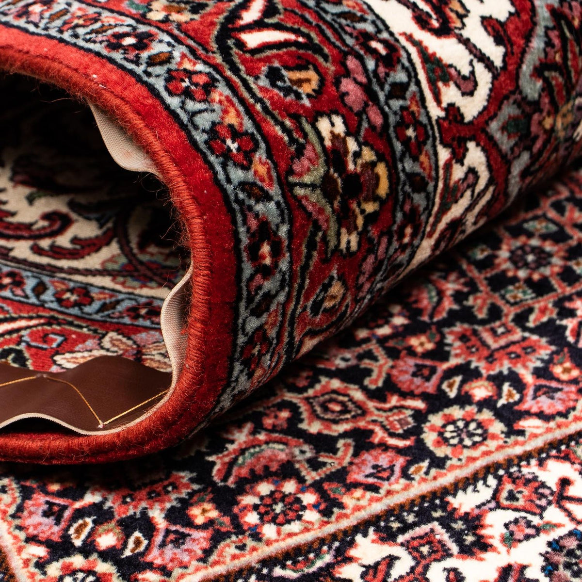 Alfombra persa - Bidjar - 397 x 296 cm - rojo oscuro