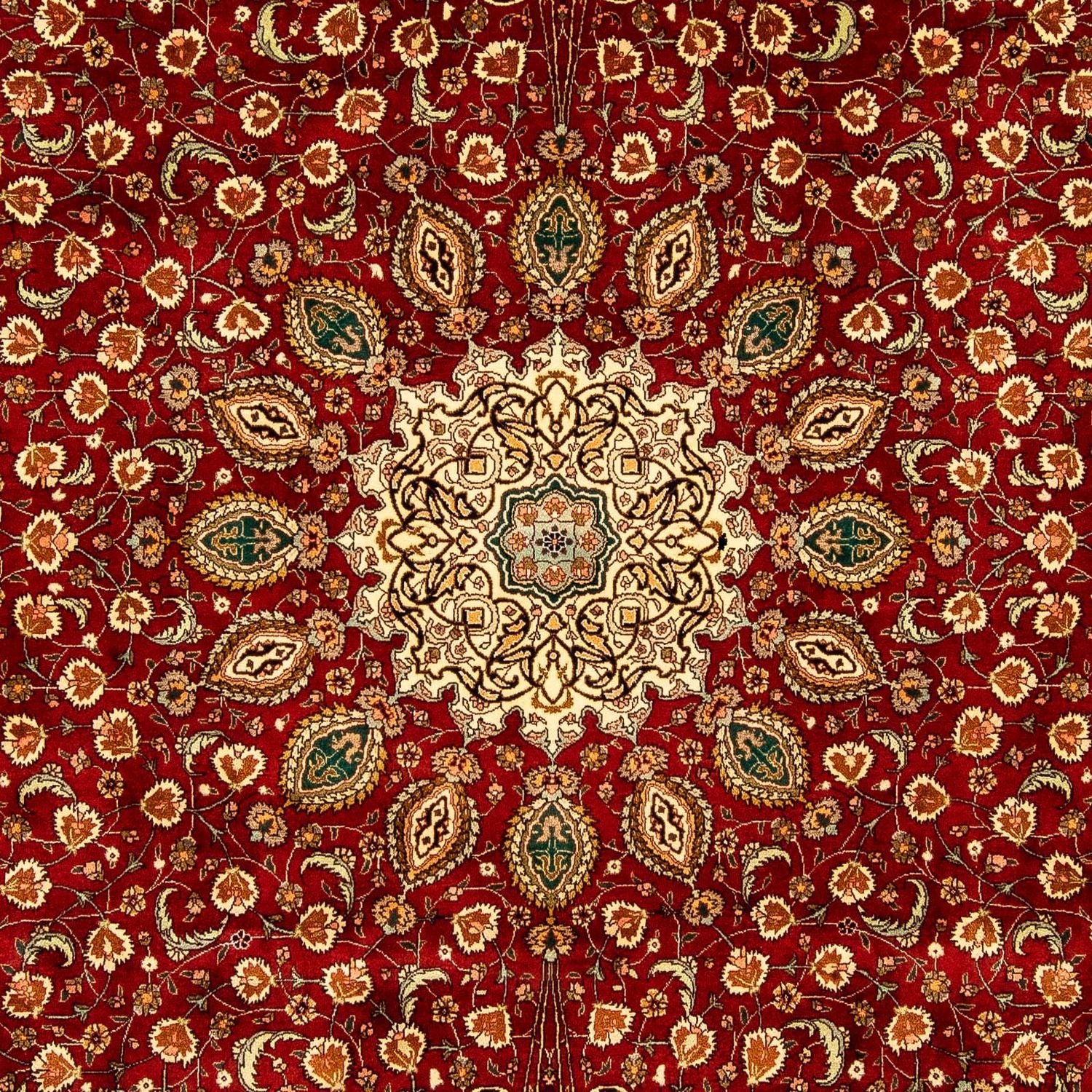 Alfombra persa - Tabriz - 350 x 250 cm - rojo oscuro
