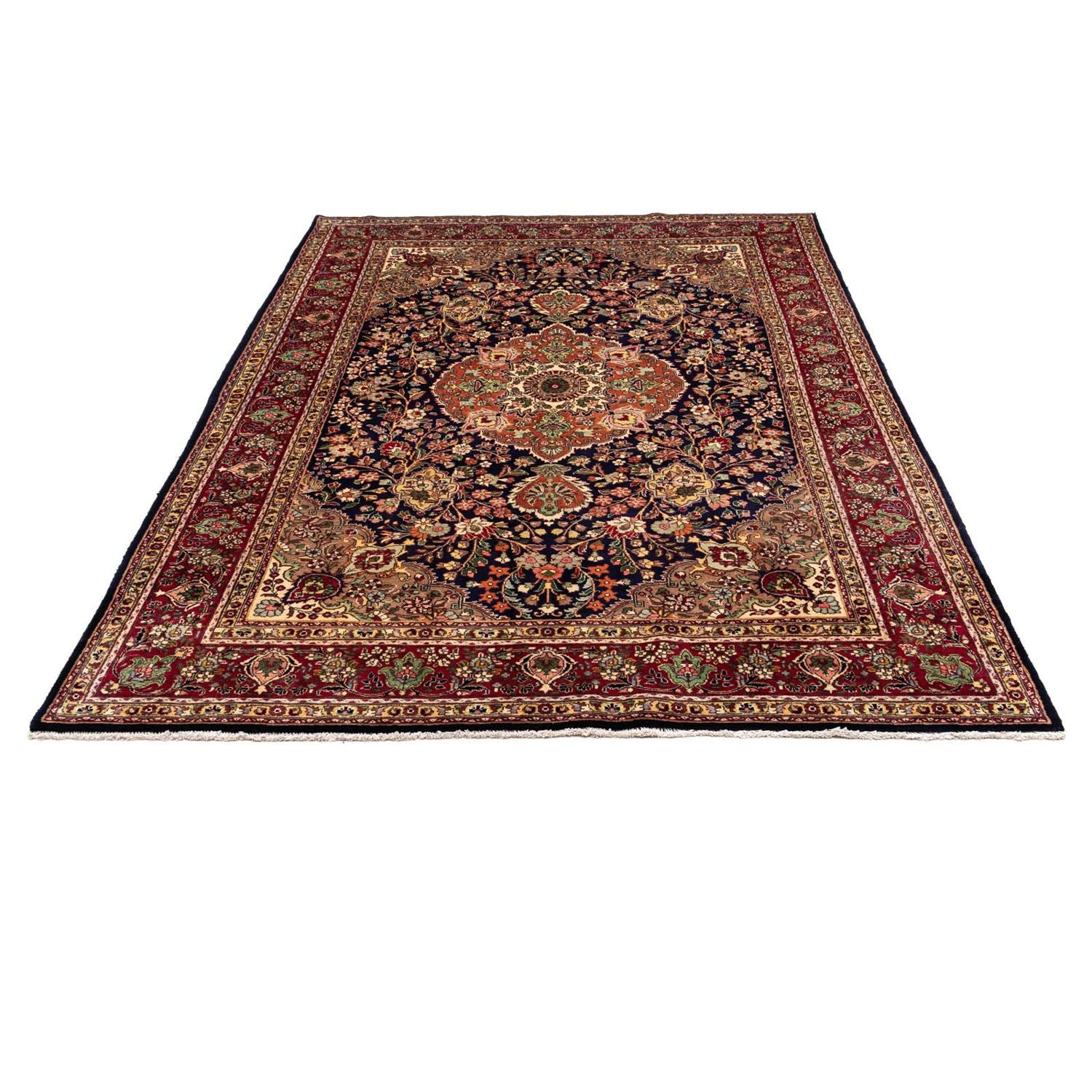 Alfombra persa - Tabriz - 307 x 200 cm - azul oscuro