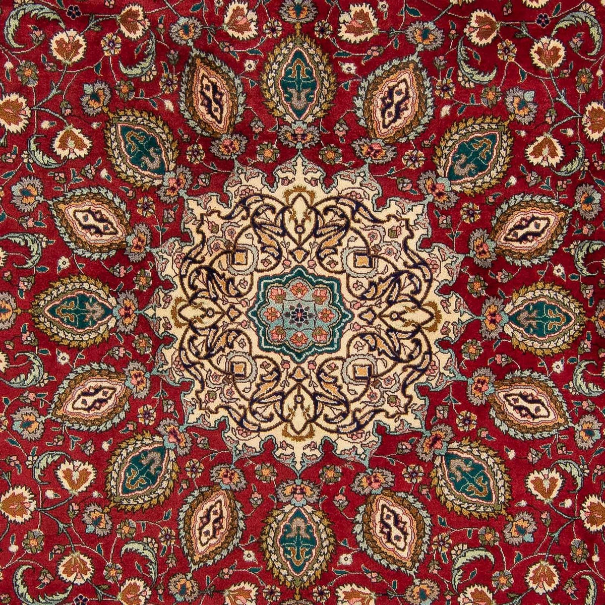 Alfombra Persa - Tabriz - Real - 349 x 243 cm - rojo oscuro