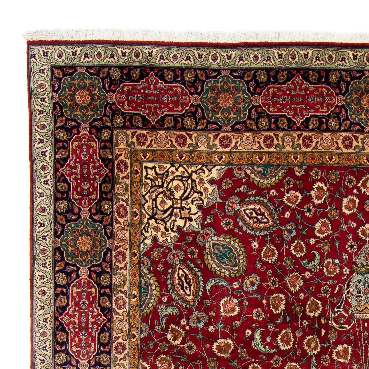 Alfombra Persa - Tabriz - Real - 349 x 243 cm - rojo oscuro