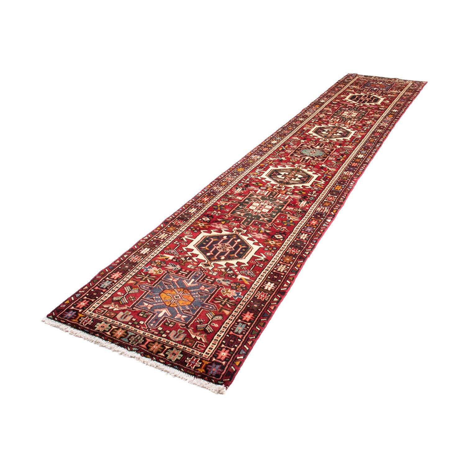Alfombra de pasillo Alfombra persa - Nómada - 390 x 77 cm - rojo