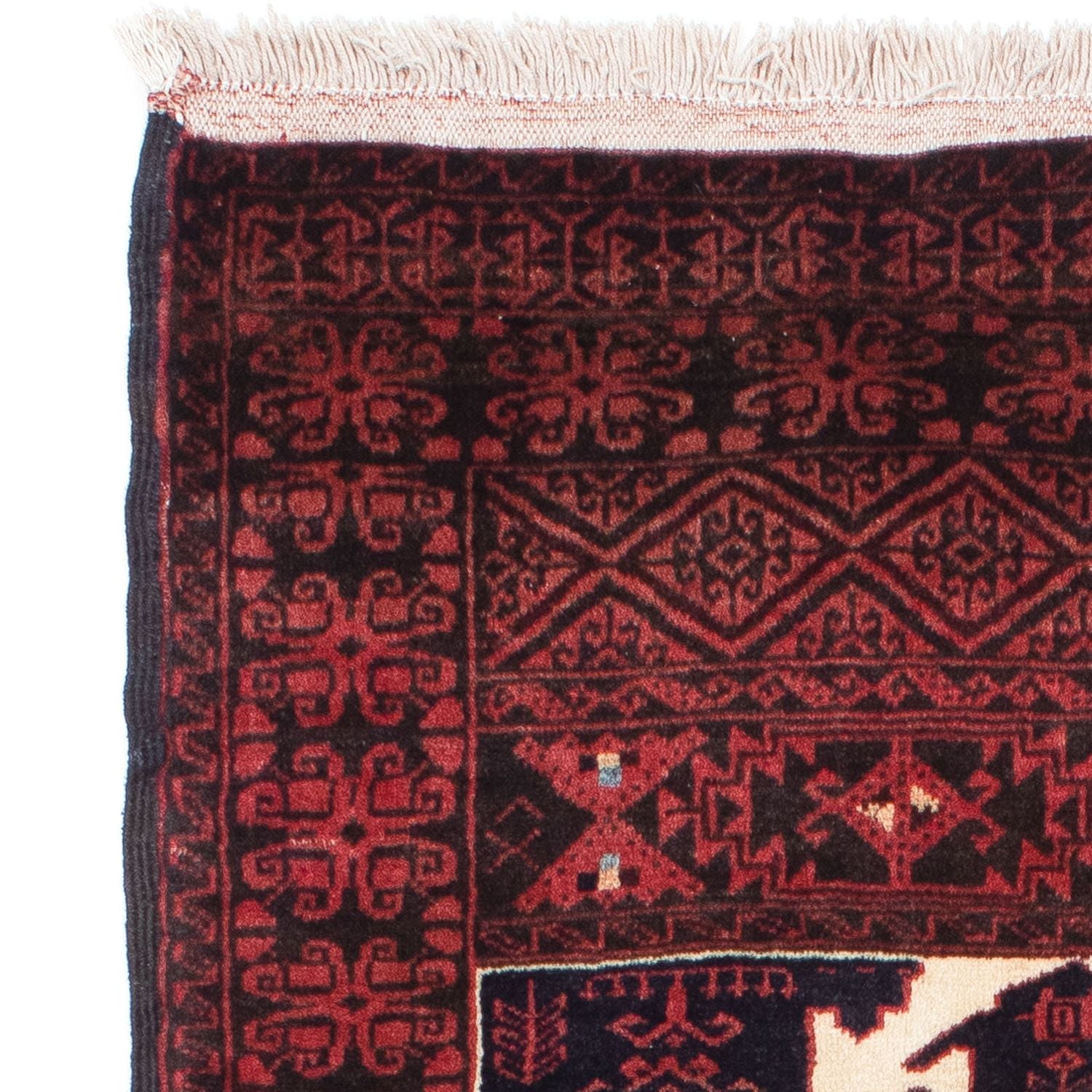 Alfombra Belutsch - 157 x 87 cm - rojo oscuro