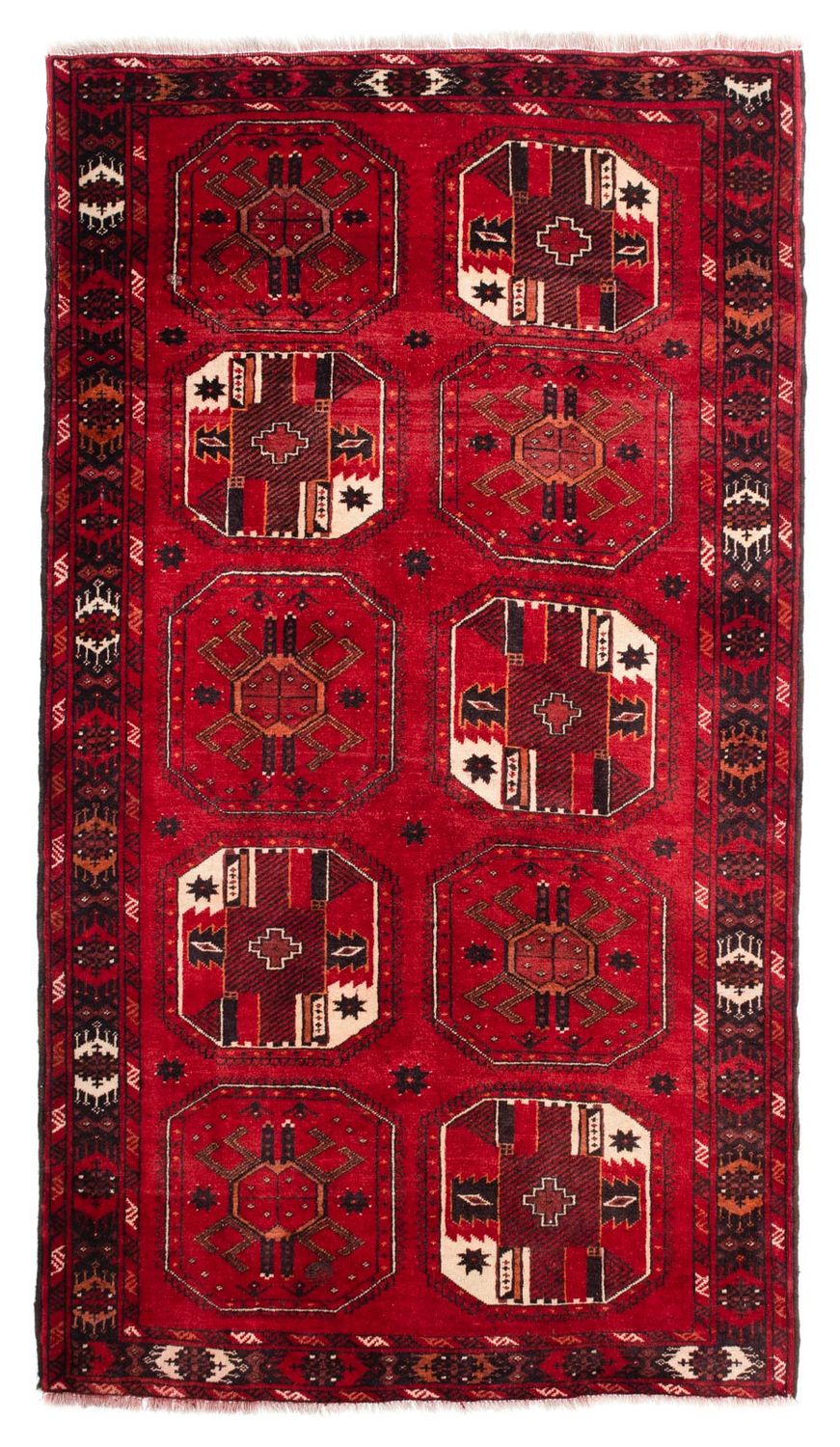 Alfombra Belutsch - 190 x 106 cm - rojo oscuro