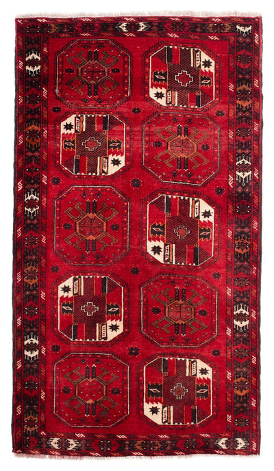 Alfombra Belutsch 106x190cm - Alfombra oriental - rojo oscuro