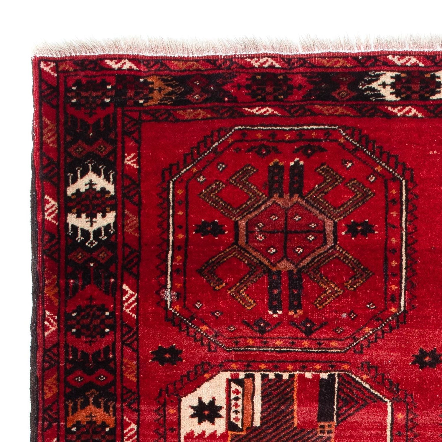 Alfombra Belutsch - 190 x 106 cm - rojo oscuro