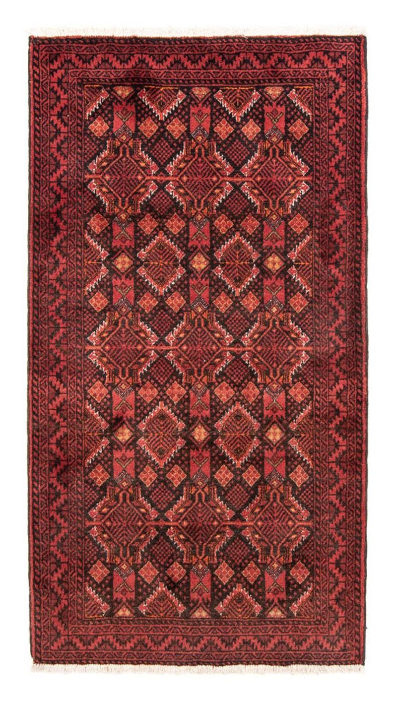 Alfombra de pasillo Alfombra Belutsch - 194 x 101 cm - rojo