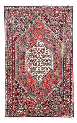 Alfombra persa - Bidjar - 151 x 86 cm - rojo claro