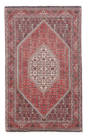 Alfombra persa - Bidjar - 151 x 86 cm - rojo claro