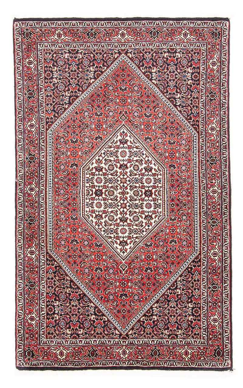 Alfombra persa - Bidjar - 151 x 86 cm - rojo claro