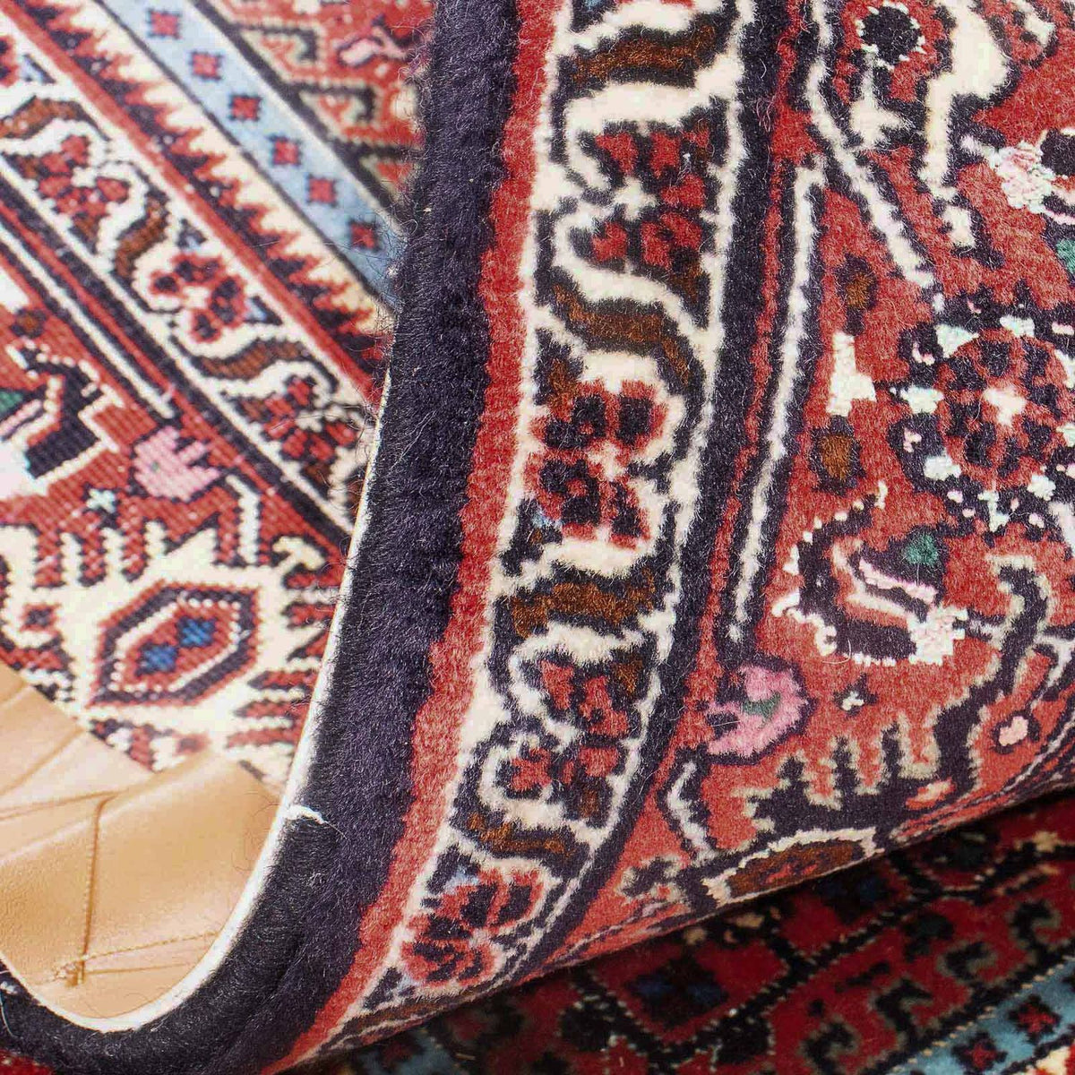 Alfombra persa - Bidjar - 151 x 86 cm - rojo claro