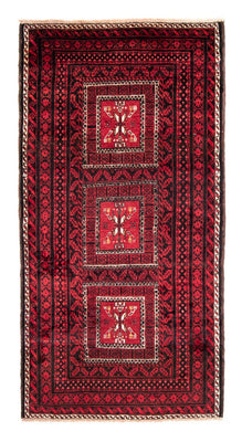 Alfombra de pasillo Alfombra Belutsch - 220 x 114 cm - rojo