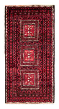 Alfombra de pasillo Alfombra Belutsch - 220 x 114 cm - rojo