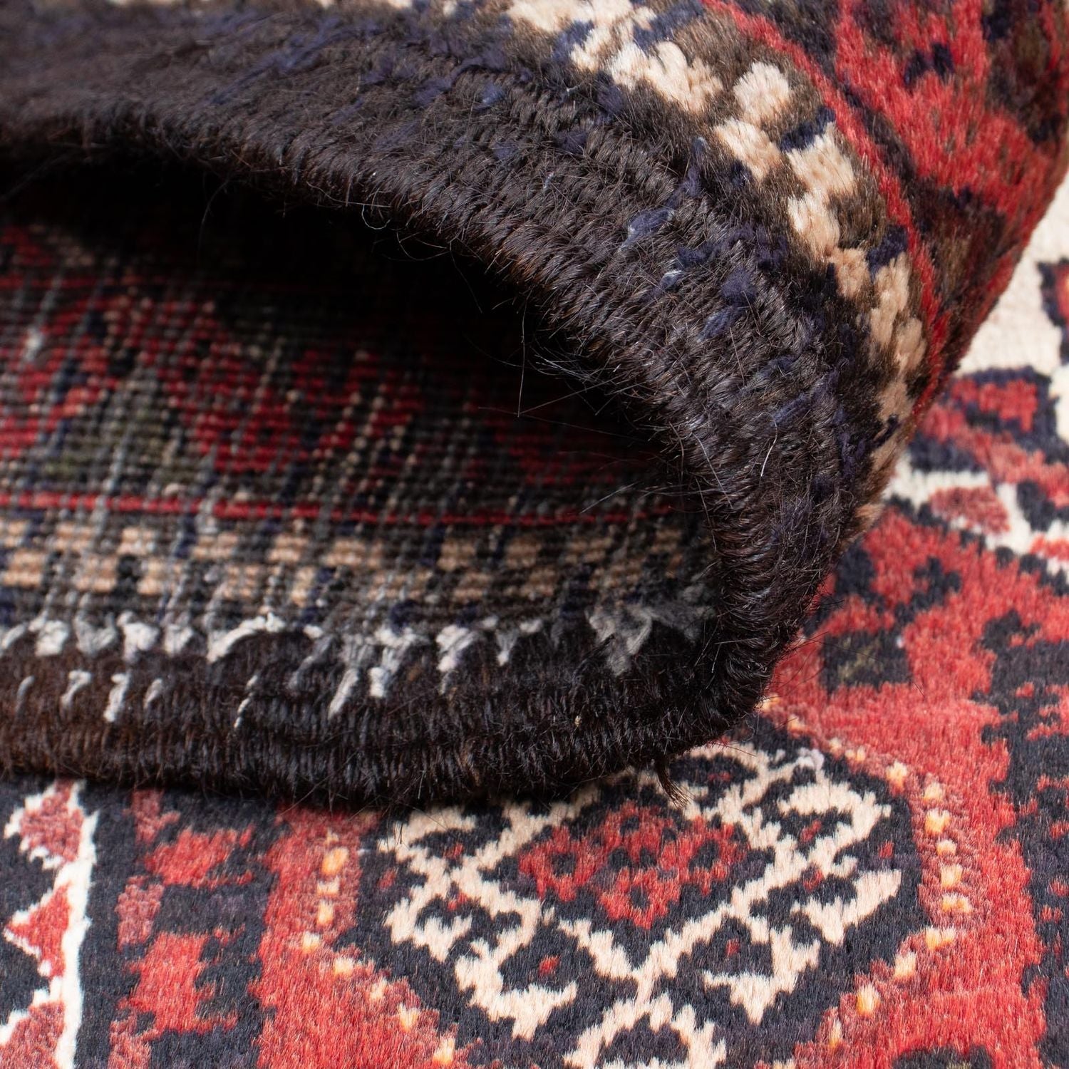 Alfombra Belutsch - 144 x 92 cm - rojo oscuro