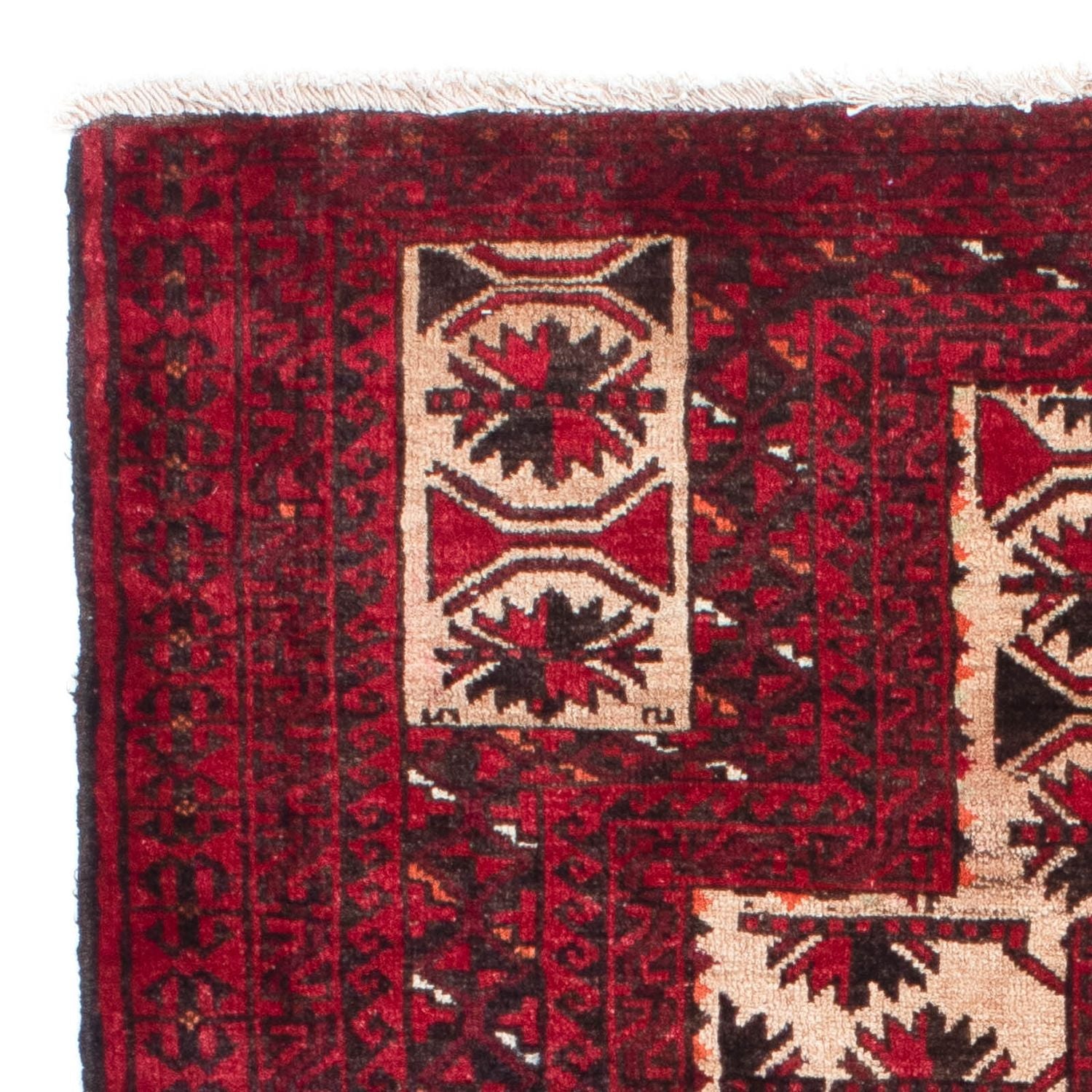 Alfombra Belutsch - 136 x 91 cm - rojo oscuro