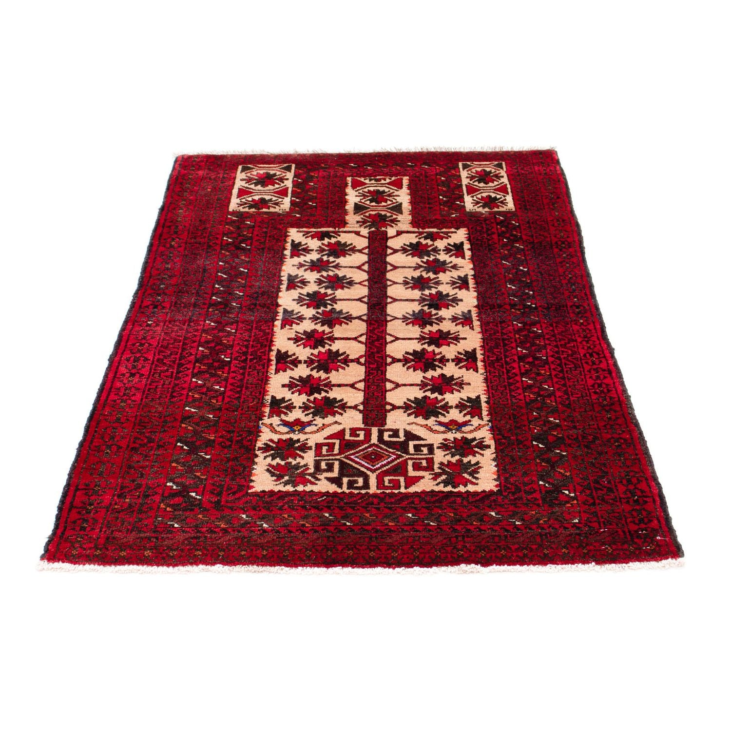 Alfombra Belutsch - 136 x 91 cm - rojo oscuro