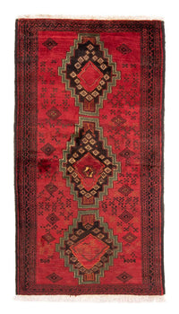 Alfombra de pasillo Alfombra Belutsch - 186 x 100 cm - rojo oscuro
