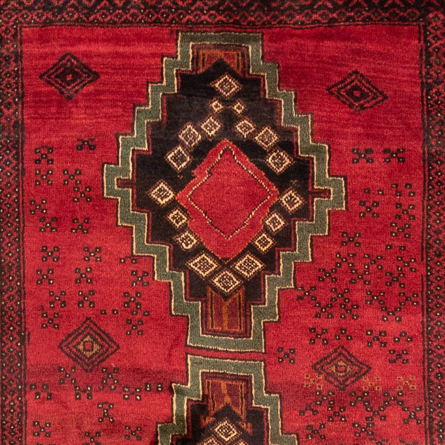 Alfombra de pasillo Alfombra Belutsch - 186 x 100 cm - rojo oscuro
