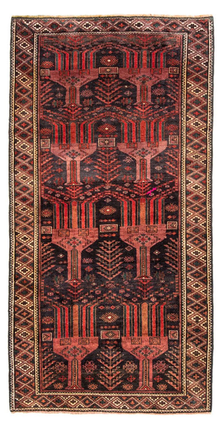 Alfombra de pasillo Alfombra Belutsch - 228 x 114 cm - rojo claro