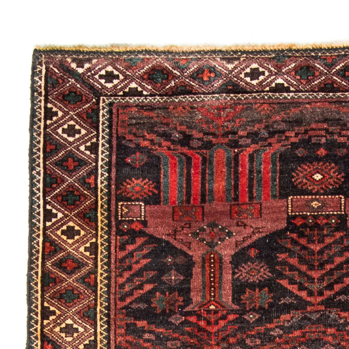 Alfombra de pasillo Alfombra Belutsch - 228 x 114 cm - rojo claro