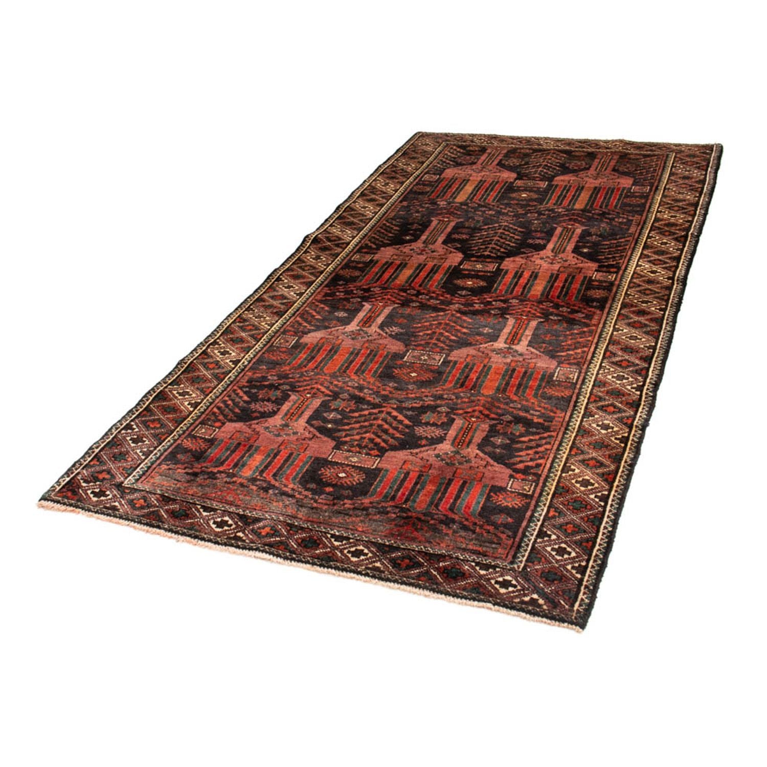 Alfombra de pasillo Alfombra Belutsch - 228 x 114 cm - rojo claro