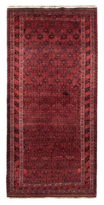 Alfombra de pasillo Alfombra Belutsch - 248 x 117 cm - rojo oscuro