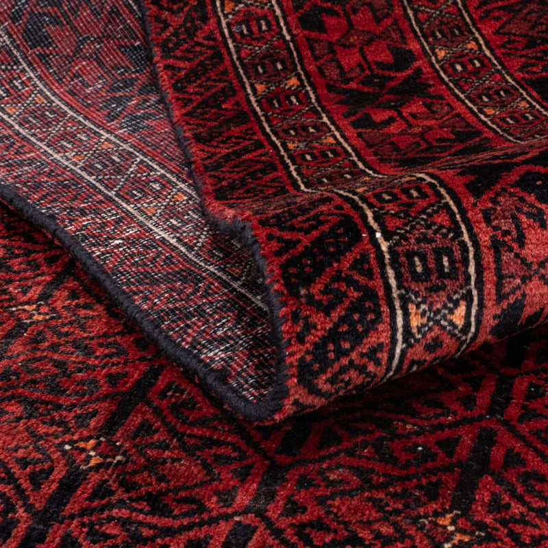 Alfombra de pasillo Alfombra Belutsch - 248 x 117 cm - rojo oscuro