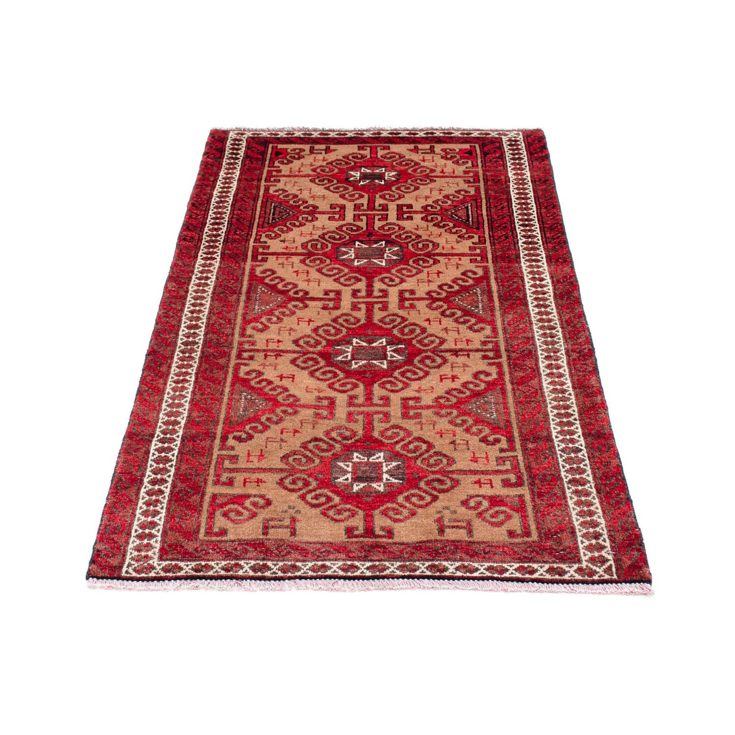 Alfombra Belutsch - 140 x 76 cm - rojo
