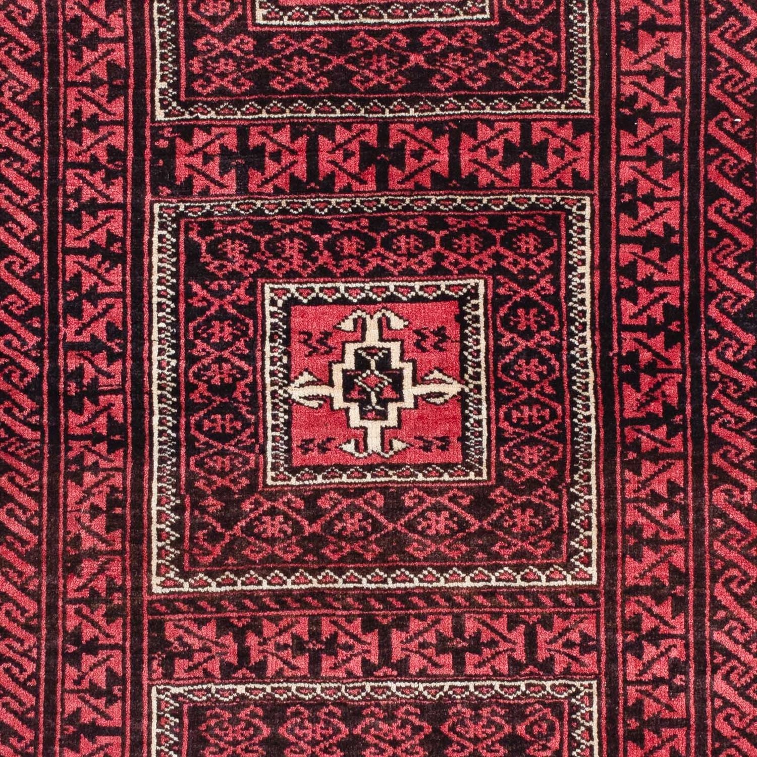 Alfombra Belutsch - 158 x 103 cm - rojo oscuro