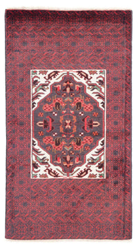 Alfombra Belutsch - 156 x 87 cm - rojo oscuro