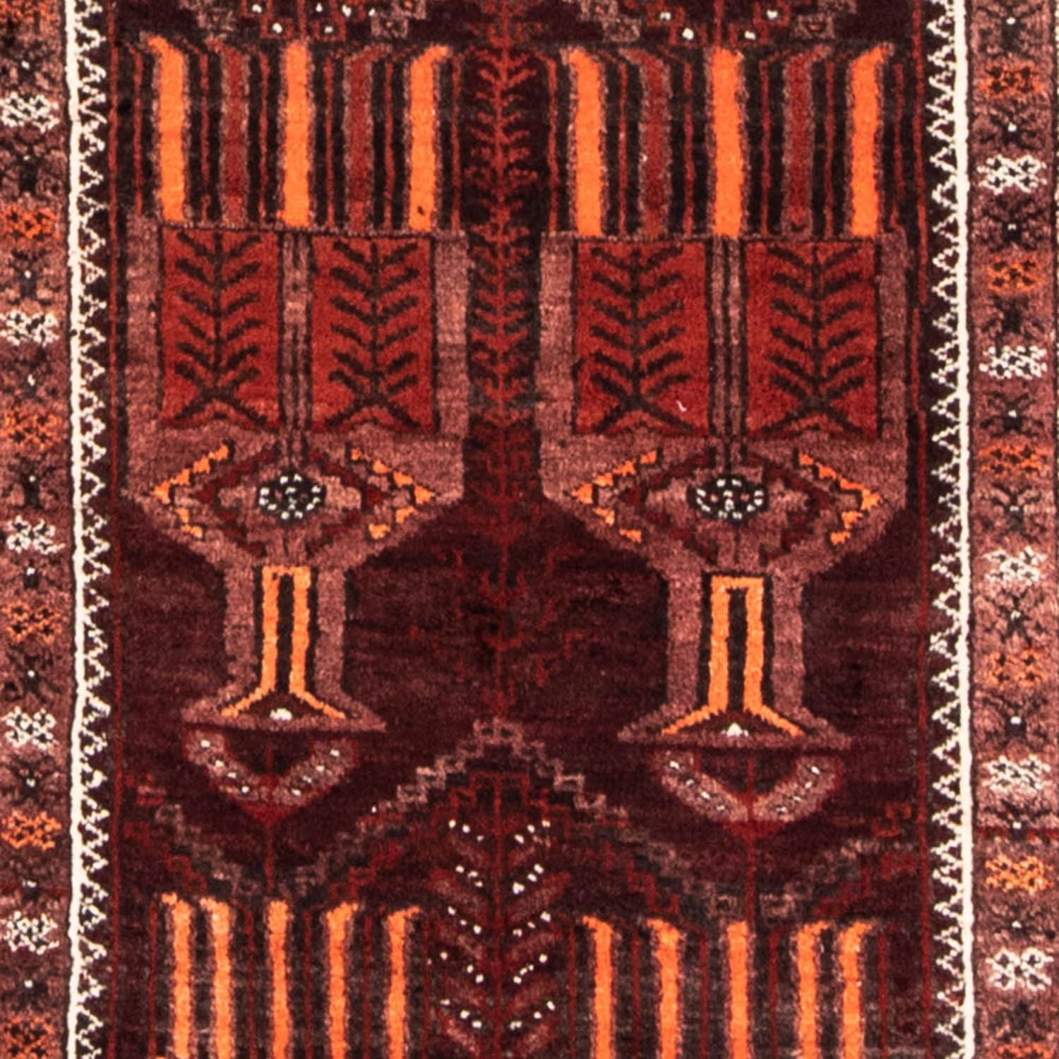 Alfombra de pasillo Alfombra Belutsch - 239 x 109 cm - óxido