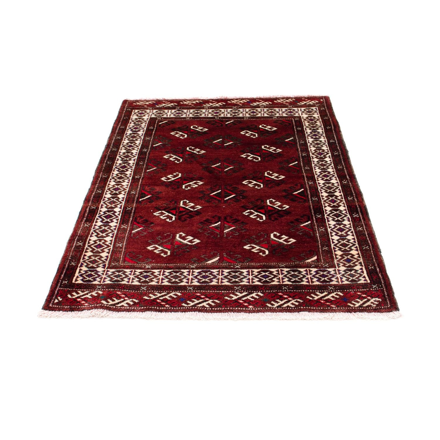 Alfombra Belutsch - 145 x 102 cm - rojo oscuro