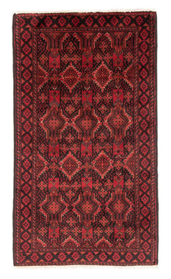 Alfombra de pasillo Alfombra Belutsch - 187 x 99 cm - rojo