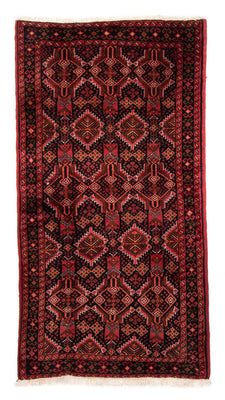Alfombra de pasillo Alfombra Belutsch - 184 x 96 cm - rojo oscuro
