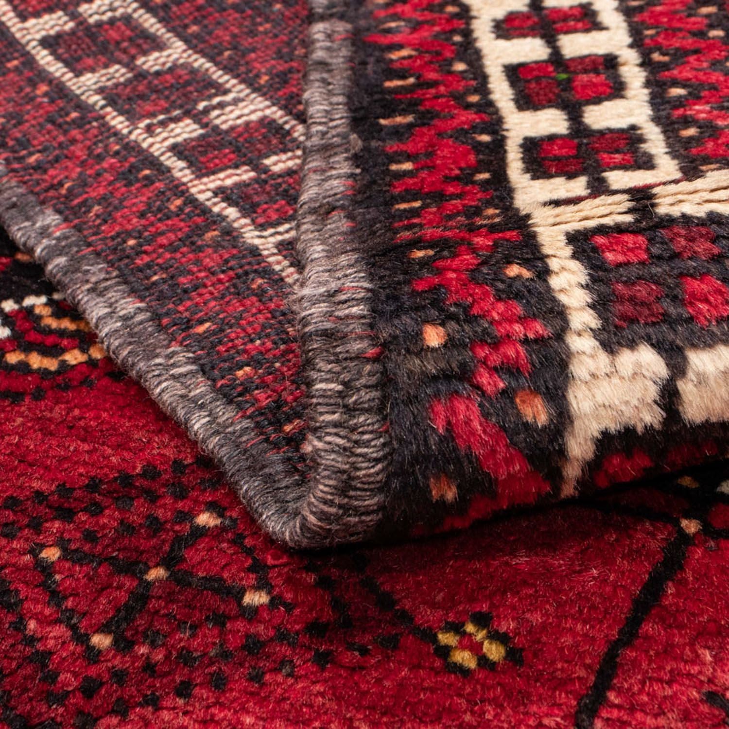 Alfombra Belutsch - 165 x 108 cm - rojo