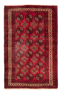 Alfombra Belutsch - 190 x 138 cm - rojo oscuro