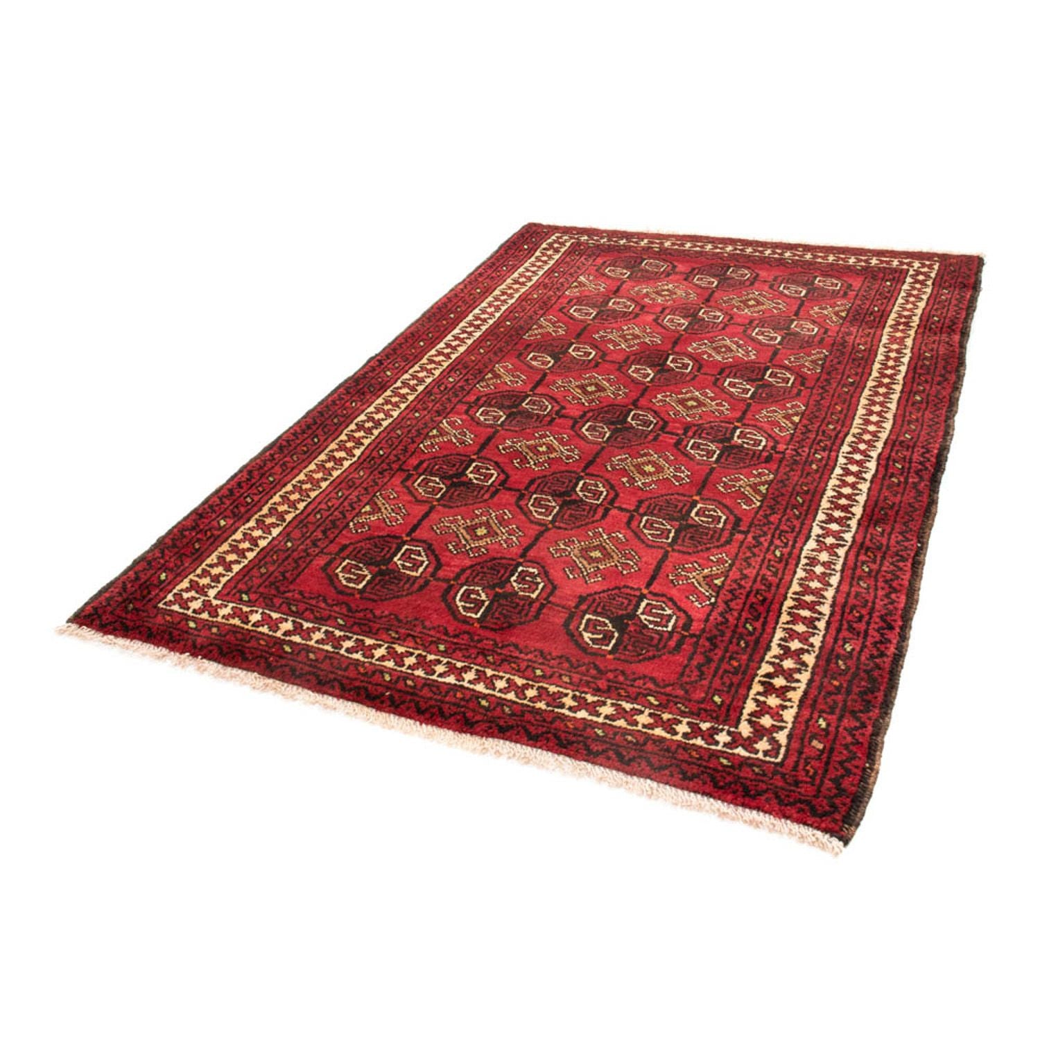 Alfombra Belutsch - 190 x 138 cm - rojo oscuro
