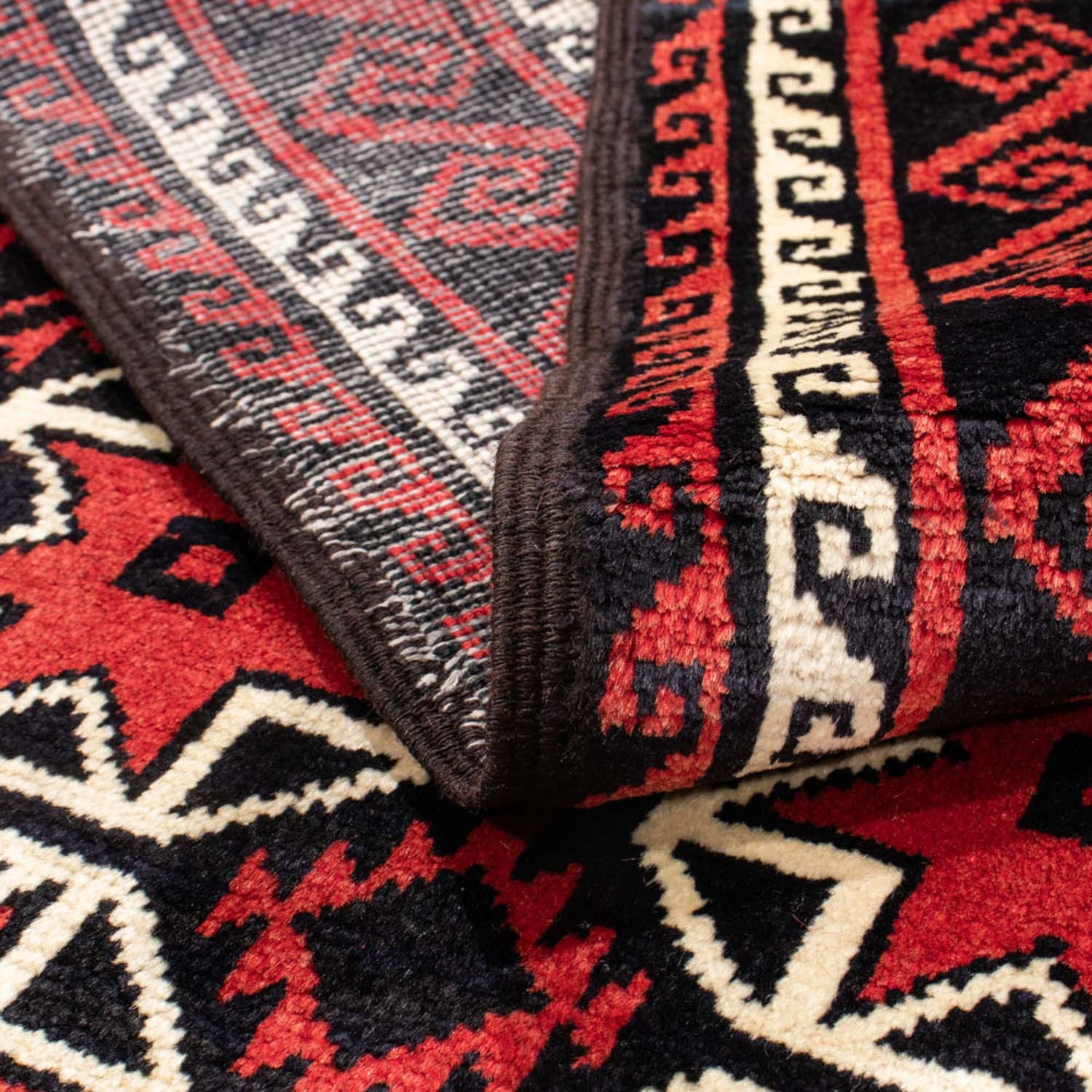 Alfombra Belutsch - 158 x 82 cm - rojo oscuro